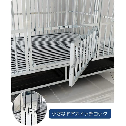 犬用ケージ 犬小屋 犬用ケージ 大型犬ケージ あらゆる種類のペットの犬と猫に適したステンレス製の犬用ケージ、大型犬と犬用ケージ ペットショップのケージ